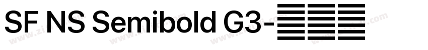 SF NS Semibold G3字体转换 SF NS Semibold G3字体转换